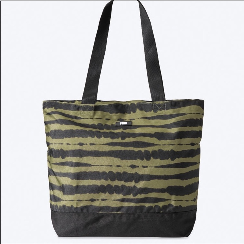 NWT pink vs army green tote canvas